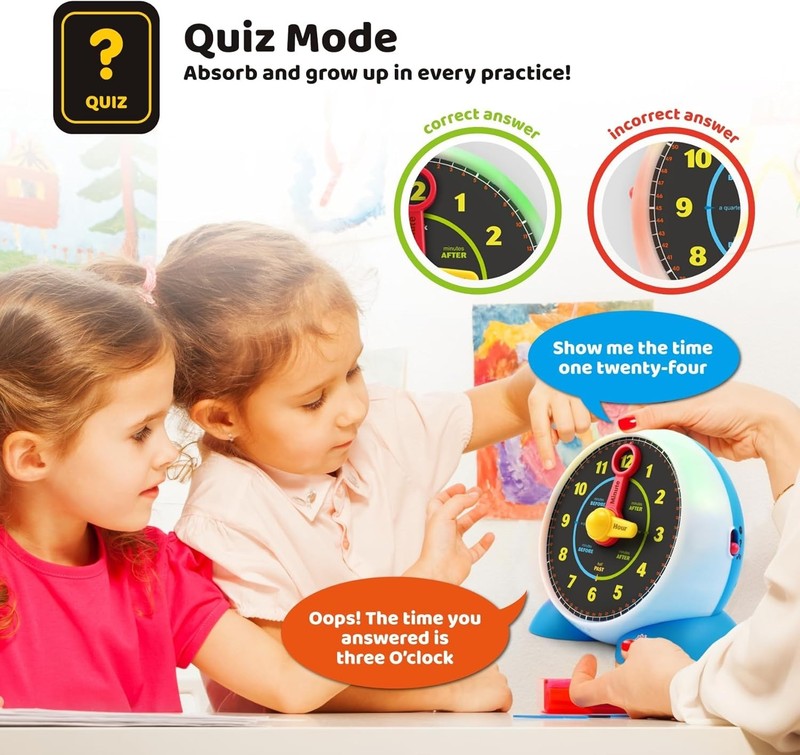 Kids Educational Learning Clock - Music, Sleep Mode & Time-Telling for Ages 3-6 gallery