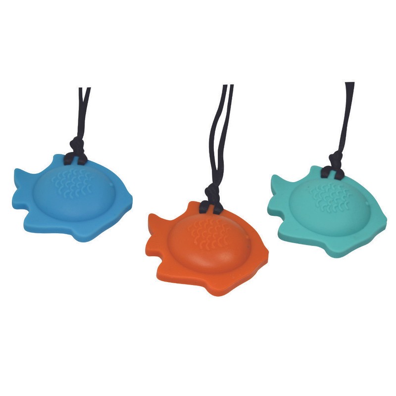 Chubuddy Fish Chewy Pendant With Breakaway Clasp Necklace- Terra-Cotta gallery
