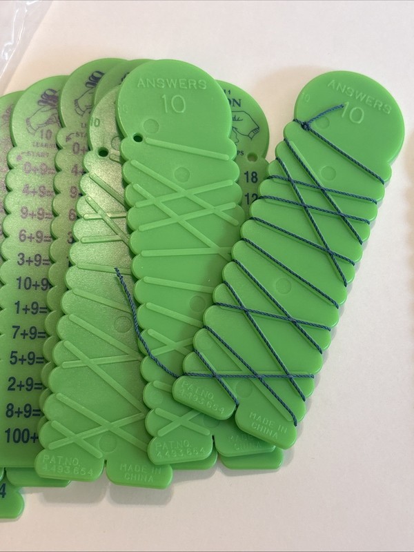 Lot Of 10 Saxon Math 1 Learning Wrap Ups Green Addition +9 PREOWNED 10 gallery