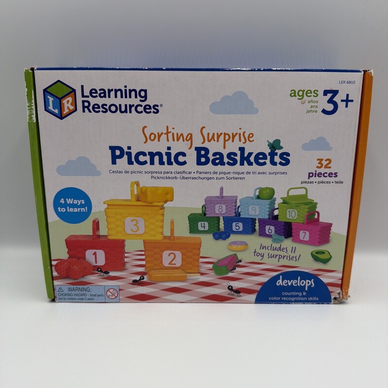 Learning Resources Set sorting picnic Baskets new open box LER6810