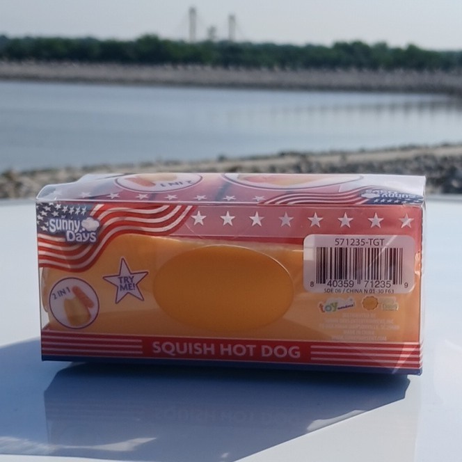 Sunny Days Squishy Squeeeze New Real Hot Dog 2 in 1 Toy. stress Reliever gallery