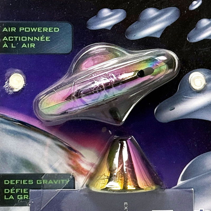 Super Science Alien Orbiter Gyro-Top Iridescent UFO Spinner Vtg Physics STEM Toy gallery