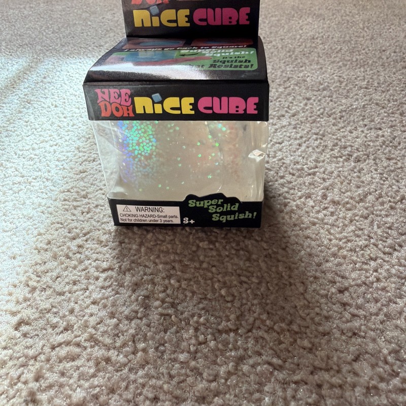 Lot of 12 Nee Doh Nice Ice Cube (ALL GLITTER) Stress reliever toy gallery