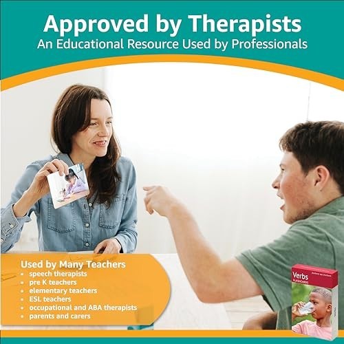 Flash Card Set for Speech Therapy - 40 Picture Verbs, Vocabulary & Communication gallery