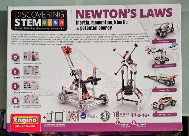 engino NEWTONS NEWTON’S LAWS stem NEW edge scuffing