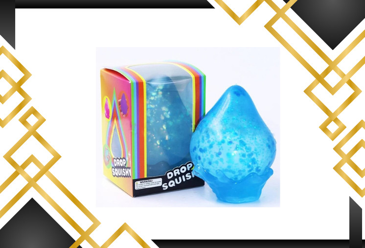 Dream Drop – Sensory Squeeze Toy w/ Dreamy Smooth Squeeze – 3″ Tall Blue*