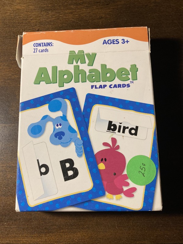 VTG 2003 Blue’s Clues Flap Flash Cards ABC My Alphabet Complete Nick Jr Y2K
