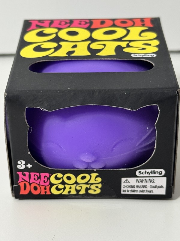 AUTHENTIC Schylling NeeDoh Cool Cat PURPLE Stress Toy Official Squishy fidget