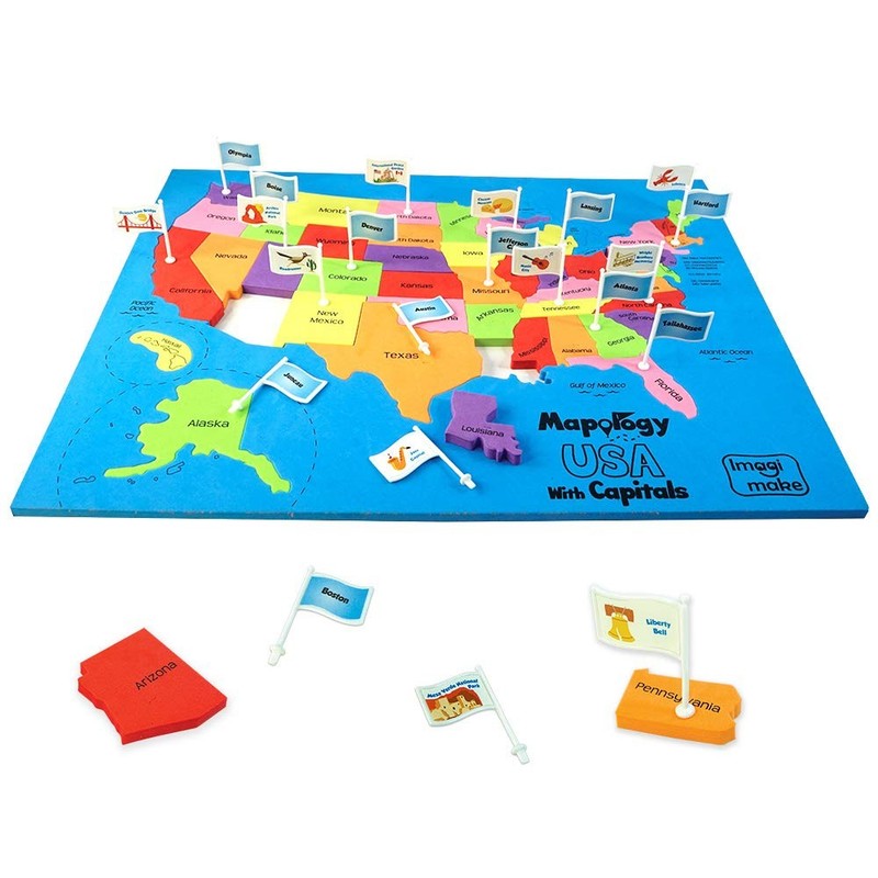 Mapology USA Map with Capitals | Learning States and Capitals | US Geography
