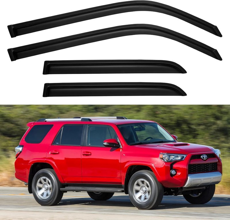 Window Visors Rain Guards for 2010-2024 Toyota 4Runner, Out-Channel Window Vent