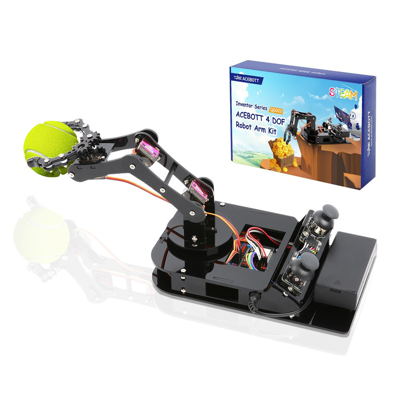 Acebott 4 Dof Esp32 Robotic Arm Kit For Kids 8-12 Robotics Kit App Remote