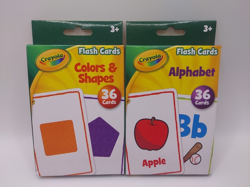 Crayola Flash Cards Colors and Shapes & Alphabet Combo-Pack 36ct Ages 3+