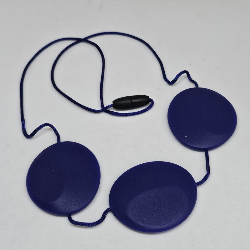 Silicone Chew Necklace for Autism ADHD Calming Teething Chewy Bite Navy gallery