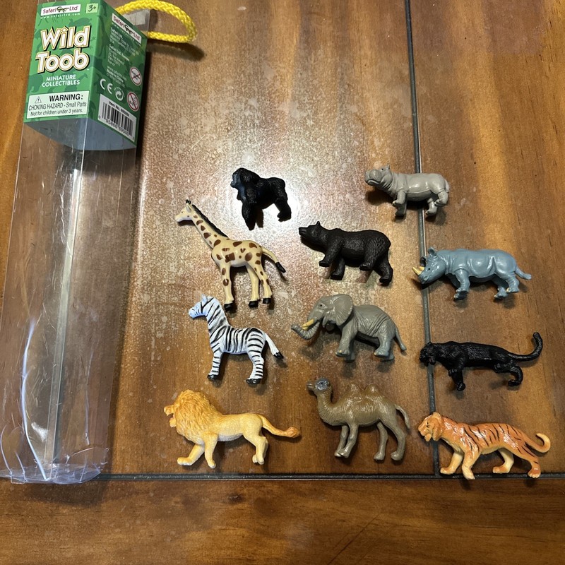 Wild Animals Toob Mini Figures Safari Ltd Toys Educational Figurines Kids 11 Pcs