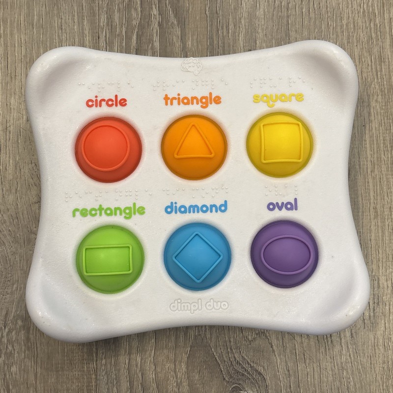 Dimpl Duo Sensory Toy With Braille Colors & Shapes Fat Brain Toys (PT1)