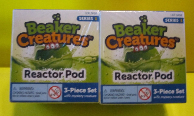 Beaker Creatures Reactor Pod Lot of 2 Blind Boxes New Mystery Creatures Series 1