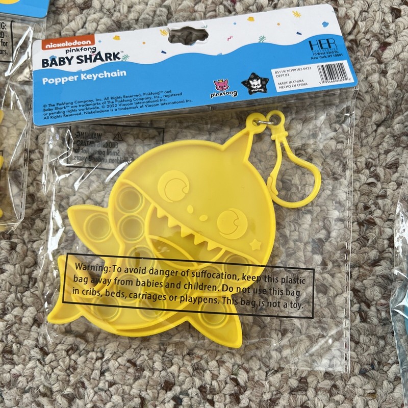 6 Popper Fidget Keychains New Large 5” Disney Stitch Encanto Pinkfong Baby Shark gallery