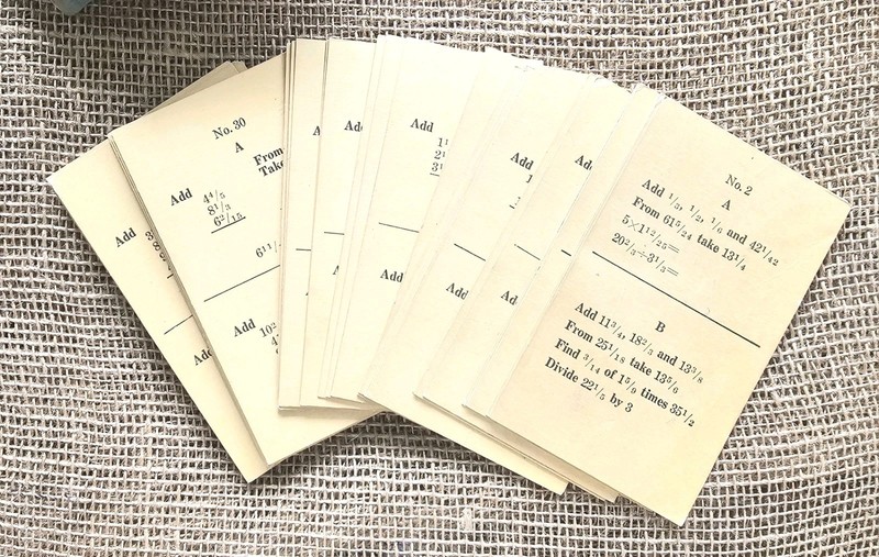 Vintage 1949 Hammetts Self Keyed Fraction 42 Cards Boxed 5"x3" gallery