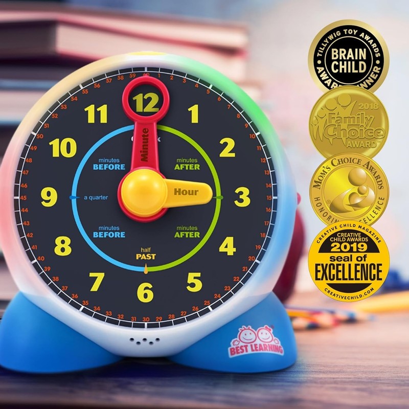 Kids Educational Learning Clock - Music, Sleep Mode & Time-Telling for Ages 3-6 gallery