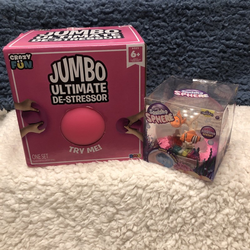 ORB Squish -O-Sphere & A Jumbo Ultimate Squishy Ball Viral Squish Toys