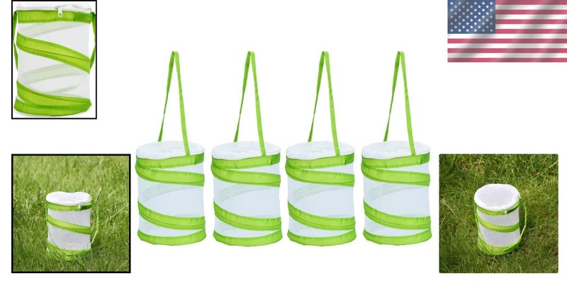 Pack of 4 Mini Butterfly Habitats - 5.5" x 7" Insect Mesh Cages for Kids gallery