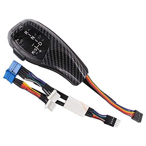 NewYall LED Illuminated Carbon Fiber Gear Shift Knob for BMW E90 E92 E84 E89 F30