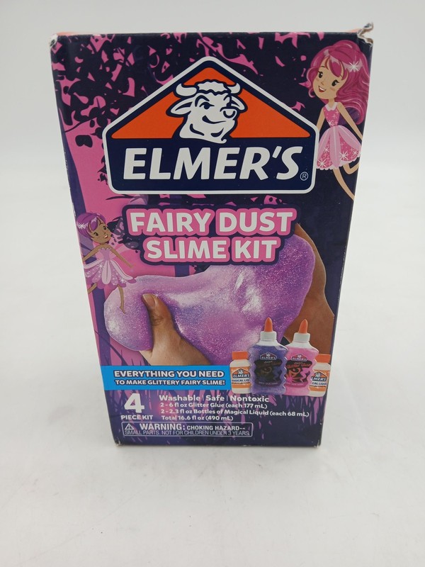 Elmer’s Fairy Dust Slime Kit Purple Glitter Glue Kids Craft 4 Piece Set New
