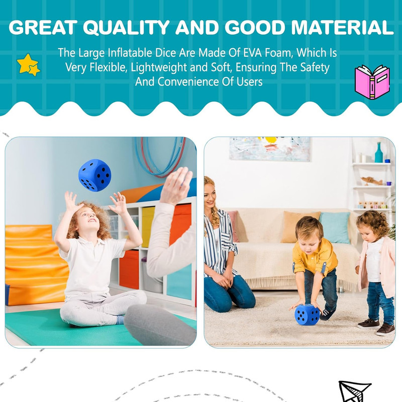 3 Inches Foam Dice Fun Filled Large Educational Toy Kawaii Giant Decorative Eva gallery