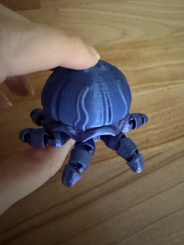 Articulated Jellyfish Fidget Toy 3D printed PLA Silk
