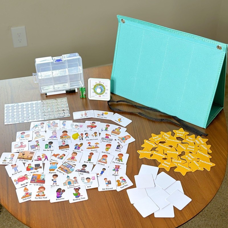 Visual Schedule for Kids with Visual Timer | Reward Chore Chart for Kids Autism gallery