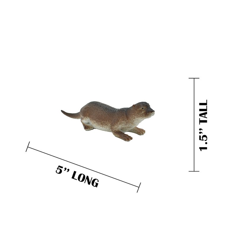 Otter River Realistic Small Toy Model Plastic Replica Forest Animal 5" F6007 gallery