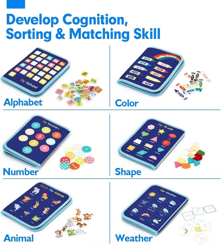 hahaland Busy Board Montessori Learning Toy Toddler Travel Activities gallery