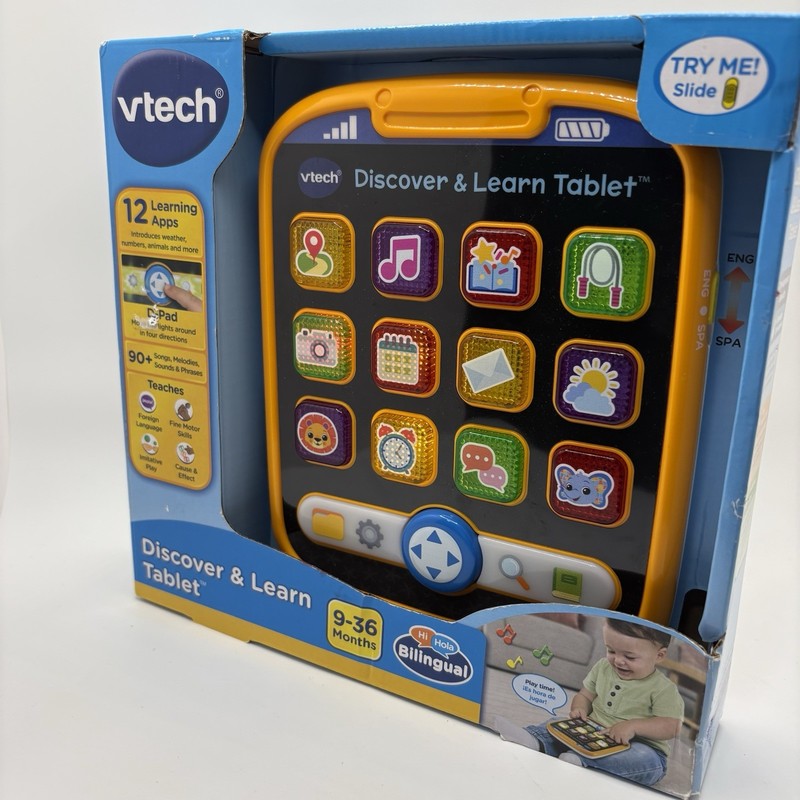 NEW VTech Discover & Learn Tablet Talking Musical Toy Bilingual English Spanish gallery