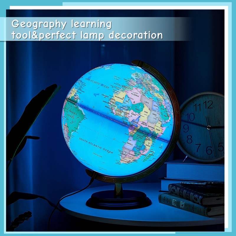Amylove 13 Illuminated World Globe For Adults 720/360 Rotation Rewritable Kids gallery