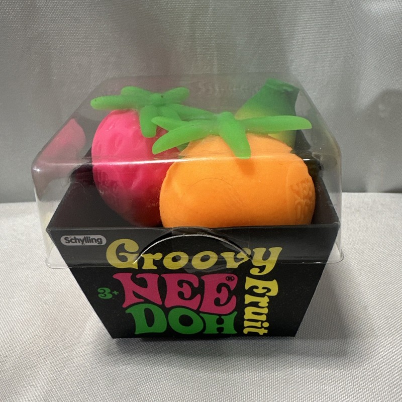 Schylling NeeDoh Groovy Fruit Tactile Squeeze Toy Set Multicolor