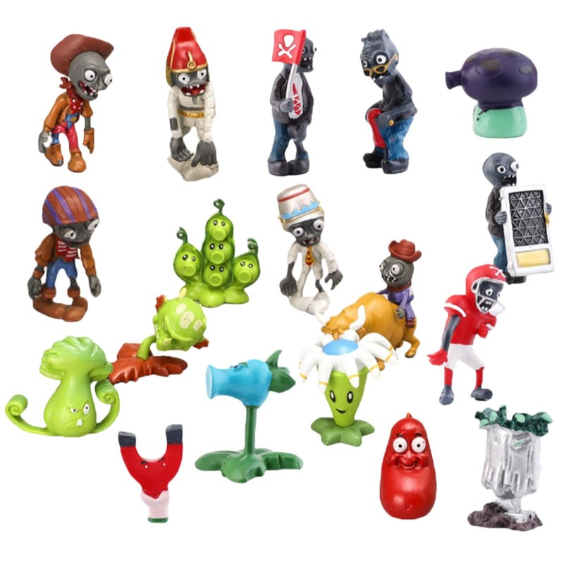 JHESAO 18PCS Plants and Zombies PVZ Toys Set Action Figures PVC Toy New, Grea.