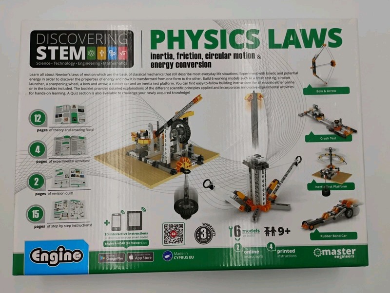 STEM Kit Kids Learning Physics Laws Model Set By Engino Master Engineers Toy New