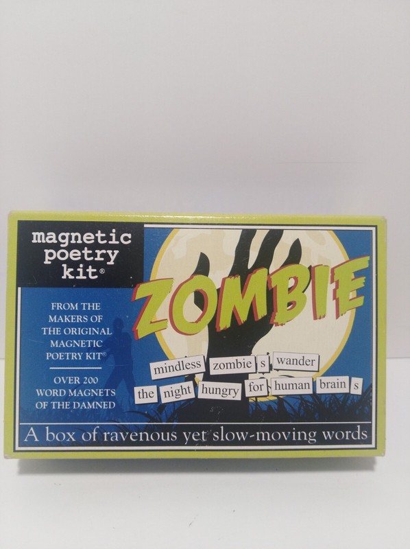 Zombie Magnetic Poetry Kit Over 200 Words New Sealed 2011