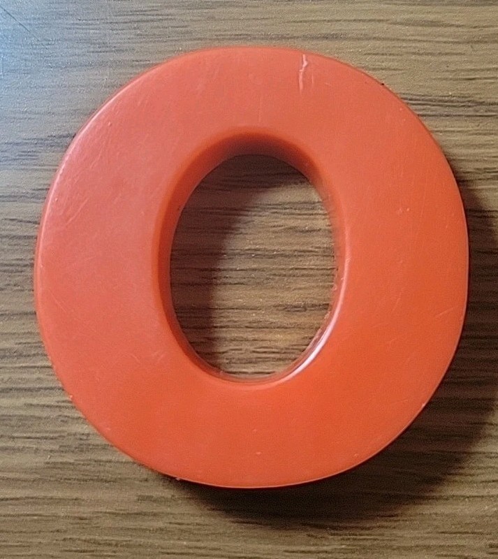 Tootsie Toy 1 3/4″ Replacement Magnetic Orange Number #0