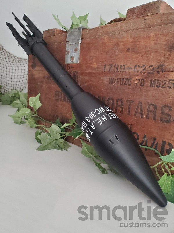DUMMY M6A1 M7A1 60mm HEAT Bazooka Rocket Round - Accurate Size Plastic Replica gallery