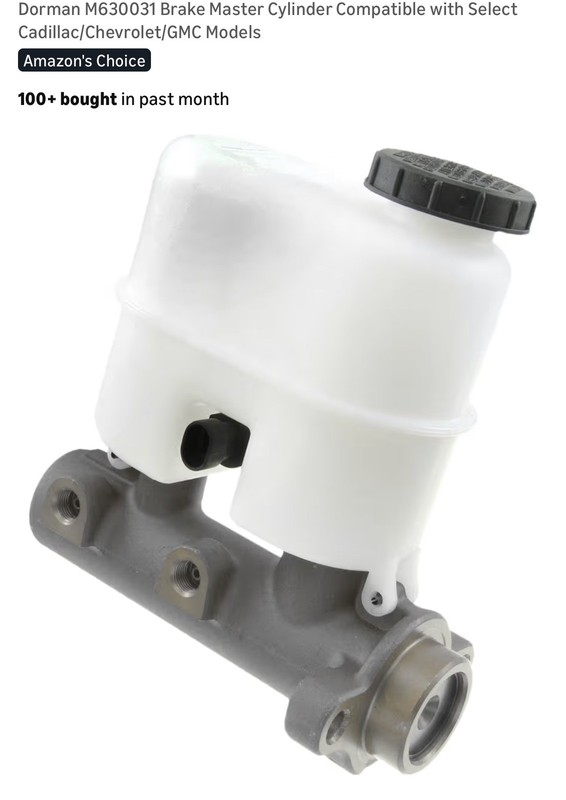 134019 Brake Master Cylinder with Reservoir and Sensor Fit for Chevy and GMC