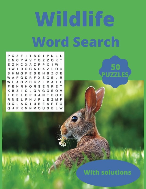 Wildlife Word Search for Adults Large Print: Themed Search...