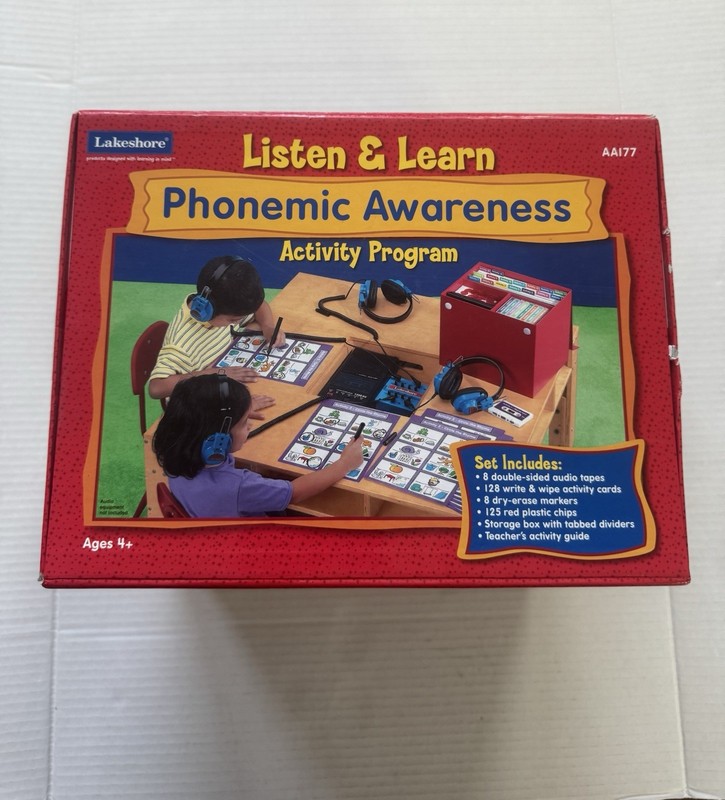 Vintage Lakeshore Listen & Learn Phonemic Awareness Activity Program NO GUIDE