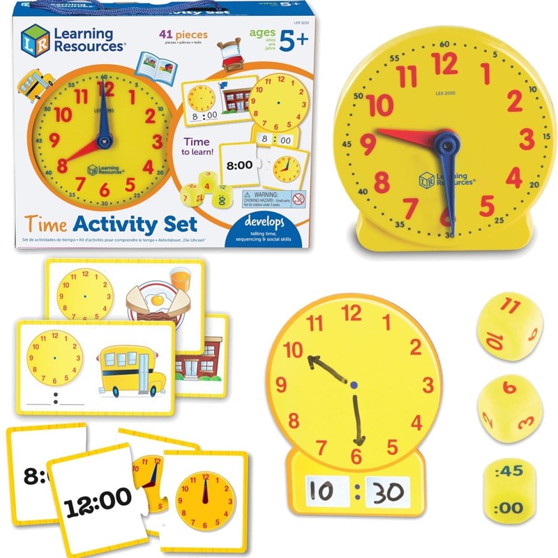 Time Activity Set – Teaching Clocks for Kids, Teacher Classroom Must Haves, E…