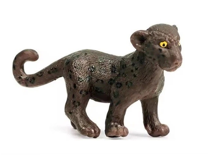 Baby Black Panther Animal Figure Toy PVC Doll Small Figurine Birthday Gifts