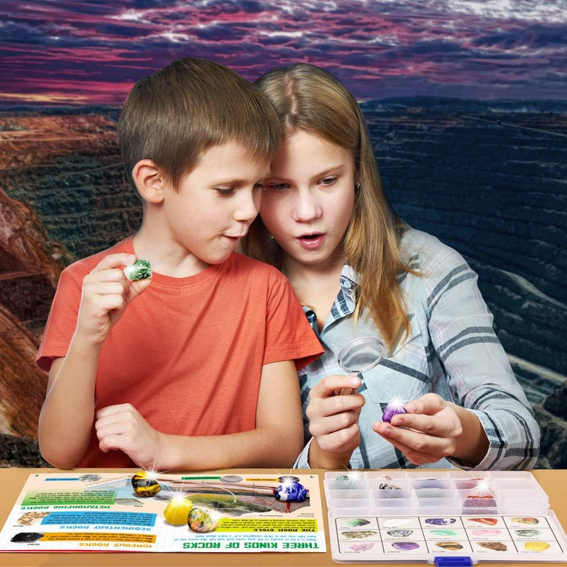Rocks Collection - 15-Piece Rock Collections for Kids - Cool Geology Gem Kit wit gallery