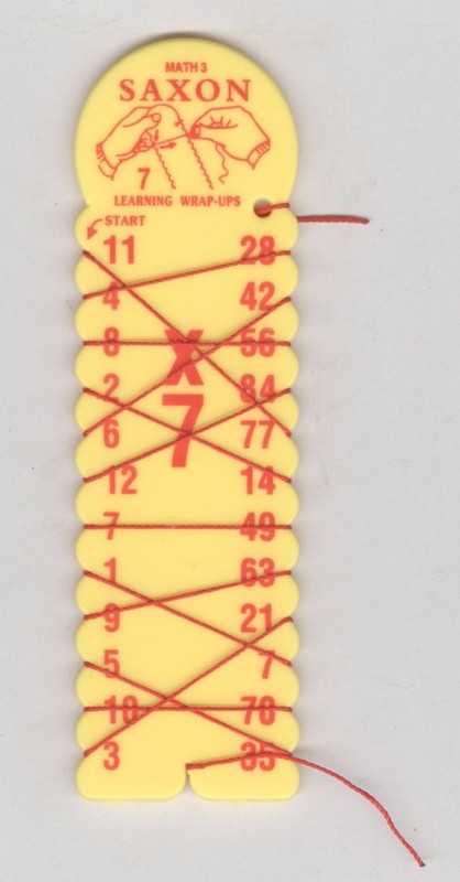 Replacement x7 For Saxon Math 3 Learning Wrap-Ups Multiplication Practice