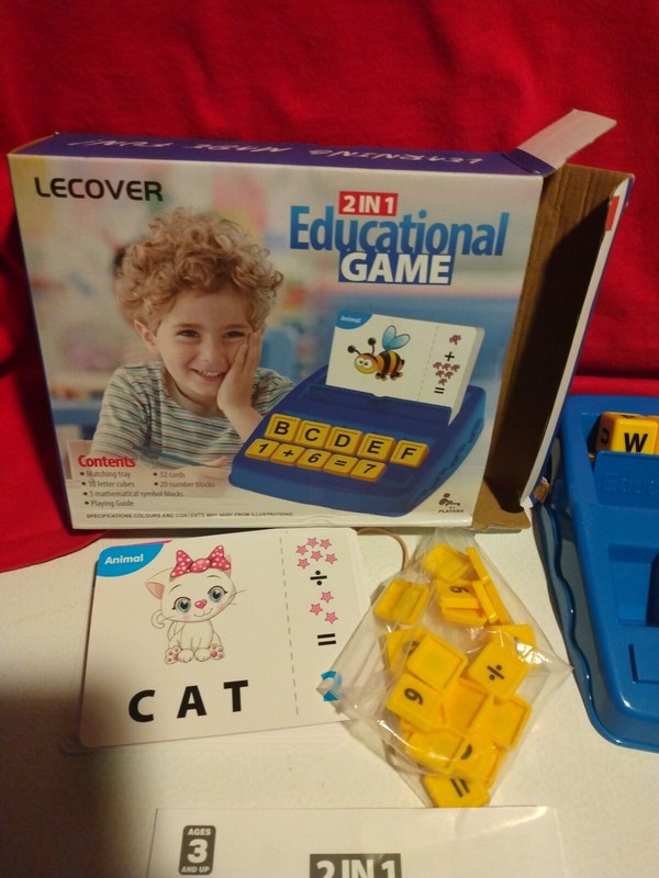2 in 1 Educational game spelling math open box. ages 3+ 1 to 4 players COMPLETE gallery