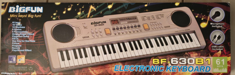 Bigfun BF-630B1 Electronic Keyboard 61 Keys – Great for KIDS BRAND NEW • SEALED