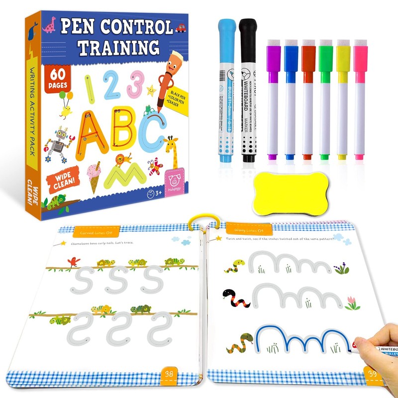 Preschool Learning Activities 60 Reusable Pages, Tracing Letter Number Handwr…